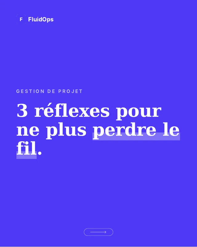 Carousel “3 habits to stop losing the thread”: first page